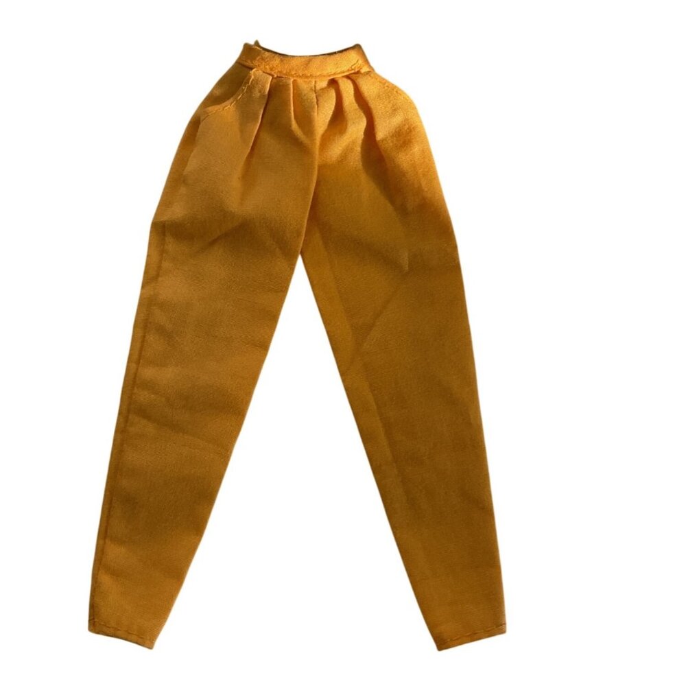 Yellow Fashion Doll Slacks Pants For Collectors & Kids